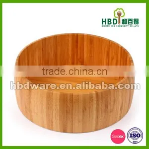High Quality Wood Round Salad Bowl Wholesale thumbnail-1