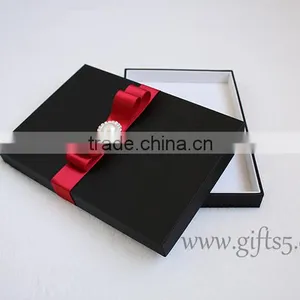 High Quality Black Wedding Gift Boxes for Invitation Cards thumbnail-5