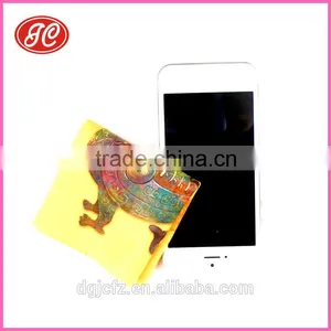Customized Logo Yellow Color Microfiber Cloth for Mobile Phone Bag thumbnail-4