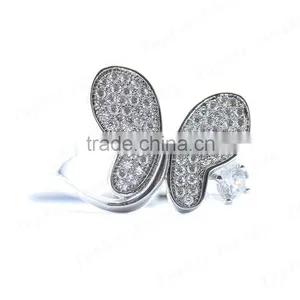 Fashion 925 Sterling Silver Graceful Butterfly Ring thumbnail-2