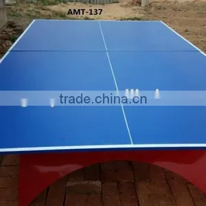 25mm Modern Big Rainbow Table Outdoor Table Folded Portable Tennis Table thumbnail-1