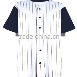 Cheap Sportswear White and Black Stripe Blank Baseball Jerseys Wholesale thumbnail-1