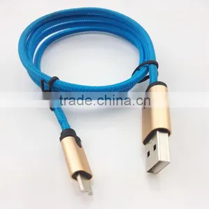 2016 Braided Mobile Phone 2 in 1 USB Cable&type C Charging Cable for Smartphone thumbnail-1