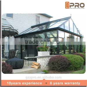 High Quality Water Proof Sunroom Glass House Prefabricated Glass House thumbnail-1