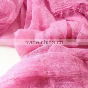 100%viscose Pretty Pink Glittering Neck Scarf thumbnail-3