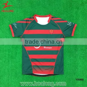 Sublimation Blank Custom Wholesale Cheap Rugby Jersyes Shirts thumbnail-1