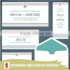 Creative Newest Rectangle Shape Wedding Cards Istanbul thumbnail-1
