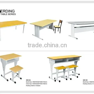 Library Furniture Metal Desk and Chair Set thumbnail-5