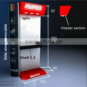 Best Customizede Floor Display Metal Display Rack With LED Light thumbnail-1