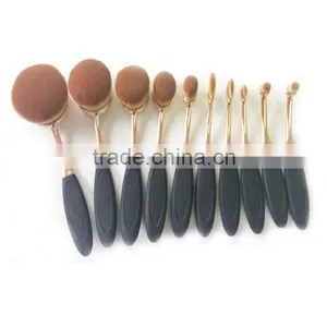 2016 High Quality Make-up Cosmetics Toothbrush Gold Color 10pcs Makeup Brushes thumbnail-2