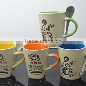 OXGIFT China Suppliers Wholesale Manufacture Factory Amazon Colorful Matt Ceramic Mug With Lid Bamboo Coffee Mug thumbnail-5