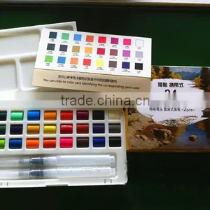 Free Sample 24colors Artist Drawing Solid Watercolor Paint Set thumbnail-4