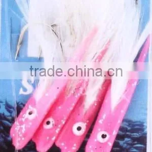 Cheap Light Feather Pink Body Sea Rig Sabiki Rigs Fishing Lures thumbnail-1