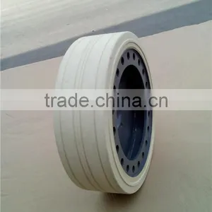 Scissor Lift Platform Solid Tire With REACH Certification and Different Colors Rims With Brake thumbnail-6