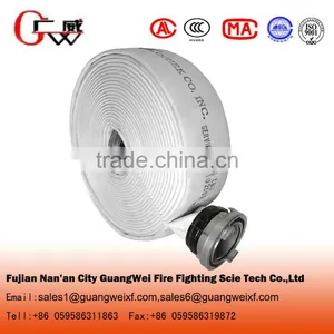 Double Jacket Used Fire Hose Fabric With Couplings for Fire Hose Cabinet thumbnail-1