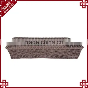 Supermarket Rectangular Woven Storage Basket for Fruit Display thumbnail-5