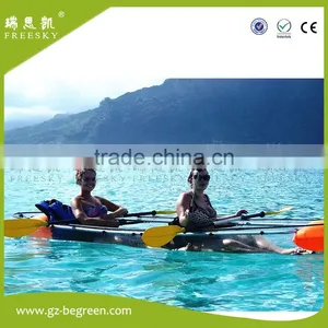 New Design Water Sport Transparent Clear Glass Bottom Paddle Boat for Sale thumbnail-6