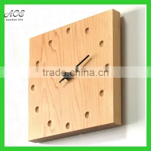 Custom Wood Wall Clock Home Decorative Wood Wall Clock Home Goods Wall Clocks thumbnail-1