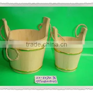 New Product Mini Wooden Bucket,wooden Bucket Wtih Hanger thumbnail-1