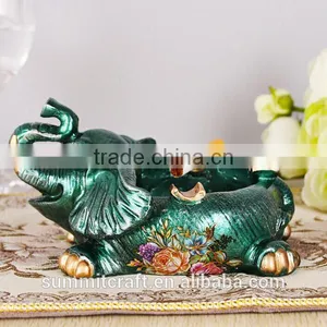 Polyresin Antique Elephant Wholesale Ashtray thumbnail-1