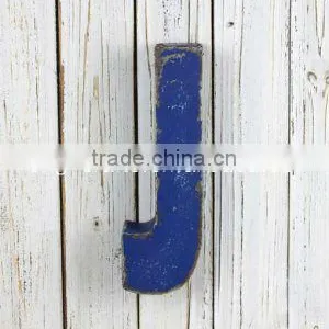 Wall Mounted Metal Letter With Distressed Tin Finish thumbnail-1