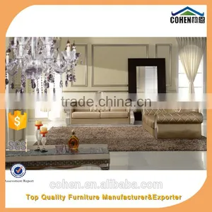 SF017 Master King Size Cow Leather Sofa With Stainless Steel Legs thumbnail-1