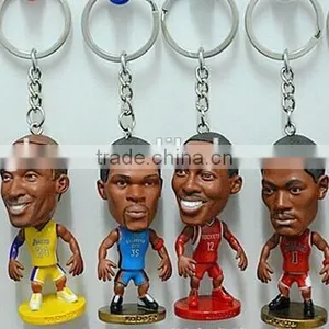 Guo Hao Custom NBA Figures Pvc Plastic Keychain for Decoration thumbnail-1