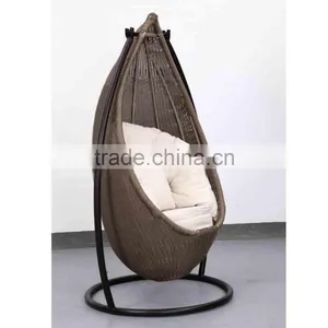 1 Person Rattan Bullet Hanging Chair For Sell thumbnail-5