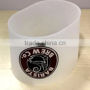 Hot and Cold Plastic Travel Coffee Cup With Lid and Silicone Band thumbnail-3