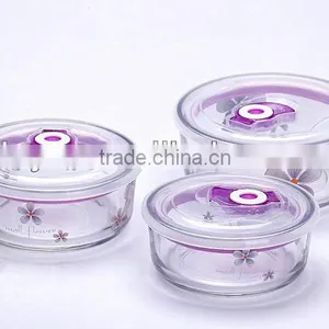 Clear Glass Food Container With Lid thumbnail-1