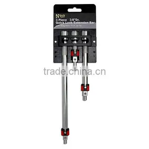 3 Piece 3/8"Dr. Quick Lock Extension Bar With Magnetic Pick up Tip thumbnail-1