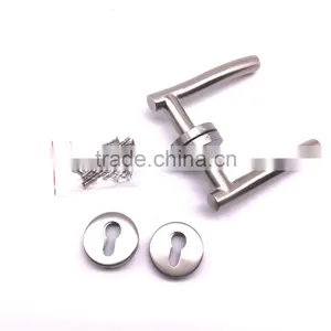 Solid Hollow Satin Stainless Steel T Handle Mortise Lever Hotel Room Door Lock Without Cylinder Lock Body thumbnail-3
