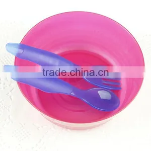 Factory Sale Soft PP Baby Spoon With Fork Baby Spoon Tableware Set thumbnail-3