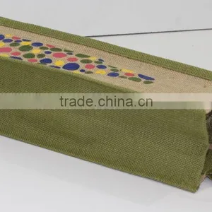 Jute Wine Bag/ One Bottle Wine Carry Bag Jute/ Eco-friendly Wine Tote thumbnail-3