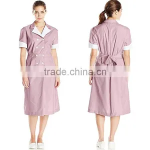 Fashionable Nurse Uniform Designs Wholesale New Style Bulk Cheap High Quality Long Medical Dress Women Hospital Uniform thumbnail-1