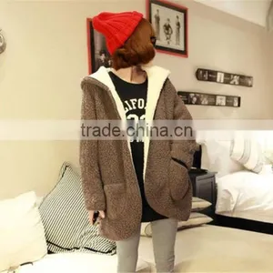 Hooded Cardigan Sweet Color Coat Jacket Tops New Long Sleeve Women Girl Dress thumbnail-1