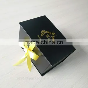 Wholesale Paper Luxury High Quality Ribbon Magnet Folding Boxes thumbnail-4