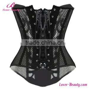Translucent Printed Sexy Corset Waist Trainer Steel Busk thumbnail-2