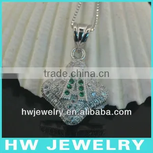 HWPE14440 Alphabet Letter A Silver Charm Pendant thumbnail-1