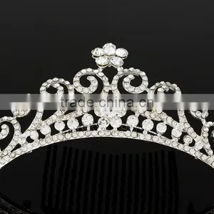 New Design Pageant Crown and Trial Rhinestone Pageant Crowns for Sale 2016 Most Popular Pageant Crowns China thumbnail-4