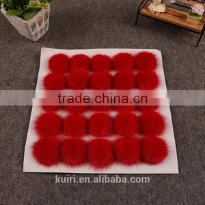 Wholesale New 8 CM Colorful Mink Fur Ball/Rex Rabbit Fur Pom Poms For Key Chain thumbnail-2