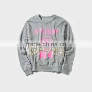 Custom Hoodies 2015 Long Sleeve Round Neck Printed Hoodies Without Hoody thumbnail-4