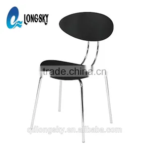 LS-4023 High Quatlity Elegant Modern Designer Plastic Dining Chair Stackable pp Chair Price thumbnail-2