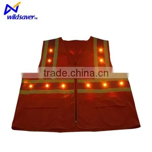 LED Light Reflective Safety Straps Vest thumbnail-3
