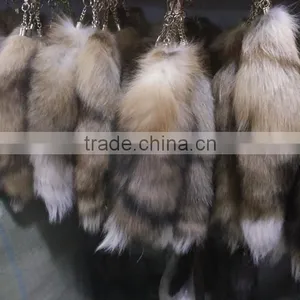 Wholesale Fox Tail Large Fox Tail Ornament Fox Fur Bag Pendant Car Key Chain Buckle Gift thumbnail-3
