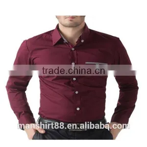 2016 New Wholesale Button Down Collar Regular Fit Plain Custom Men's Formal Dress Shirt thumbnail-3