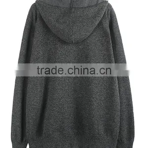 Shantou Manufacturers Mens Wool Pullover Sweater Hoody for Wholesale thumbnail-4