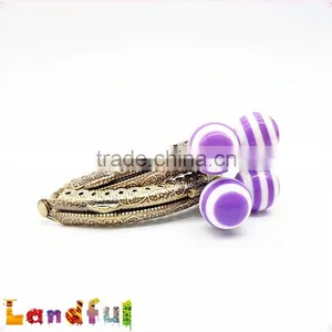 8.5cm Antique Brass Curved Candy Color Bead Sewing Metal Coin Purse Frame thumbnail-4