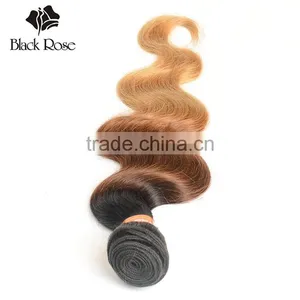 1b/4/27# Body Wave Virgin Brazilian Brown Hair With Blonde Highlights thumbnail-6