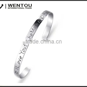 Lettering 925 Sterling Silver Bracelet Custom Made Girlfriend Mom Valentine thumbnail-2